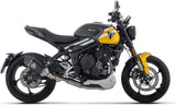 Complete Catalytic Exhaust System With Sound Certification Veloce Black Aluminium Carby End Cap - Arrow Special Parts Compatible With Triumph 660 Trident (2025-2026)