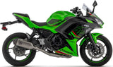 Impianto Di Scarico Completo Non Catalizzato E Con Omologazione Suono Veloce Titanio Fondello Carby - Arrow Special Parts Compatibile Con Kawasaki Z 650 (2024-2026)
