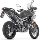 Terminale Di Scarico Senza Omologazione Suono Veloce Alluminio Nero Fondello Carby - Arrow Special Parts Compatibile Con Triumph Tiger 900 Gt - Pro (2024-2026)