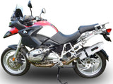Terminale Di Scarico Con Omologazione Suono Albus Ceramic Alluminio Bianco - Gpr Compatibile Con Bmw R 1200 Gs - Adventure (2004-2009)