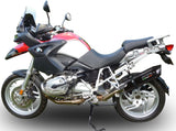 Terminale Di Scarico Con Omologazione Suono Furore Alluminio Nero - Gpr Compatibile Con Bmw R 1200 Gs - Adventure (2004-2009)
