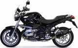 Terminale Di Scarico Con Omologazione Suono Furore Alluminio Nero - Gpr Compatibile Con Bmw R 1200 (2011-2014)