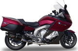 Doppio Terminale Di Scarico Con Omologazione Suono Furore Alluminio Nero - Gpr Compatibile Con Bmw K 1600 Gtl (2012-2016)