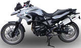 Terminale Di Scarico Con Omologazione Suono Albus Ceramic Alluminio Bianco - Gpr Compatibile Con Bmw F 700 Gs (2011-2015)