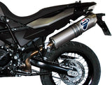 Terminale Di Scarico Con Omologazione Suono Oval Poppy - Termignoni Compatibile Con Bmw F 800 Gs (2009-2015)