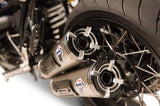 Doppio Terminale Di Scarico Non Catalizzato Con Omologazione Suono Conical Acciaio Inox Coppa Alluminio - Termignoni Compatibile Con Bmw Ninety (2016-2020)