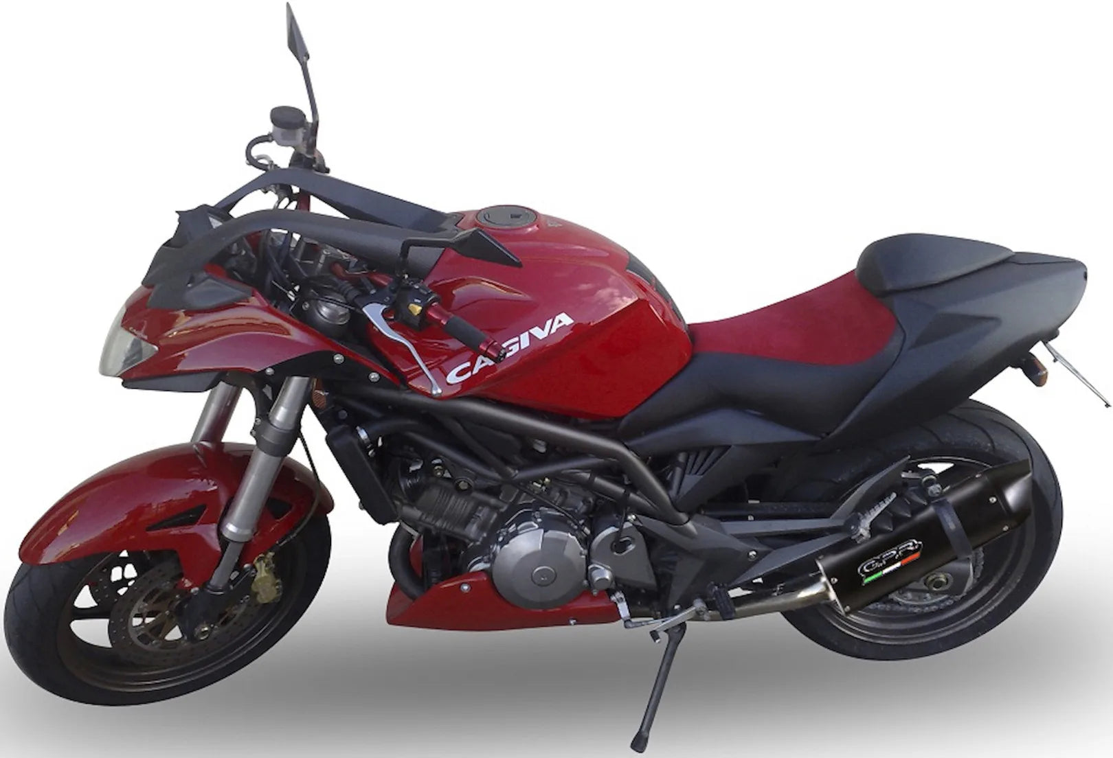 Doppio Terminale Di Scarico Con Omologazione Suono Furore Alluminio Nero - Gpr Compatibile Con Cagiva V-Raptor 1000 (2000-2002)