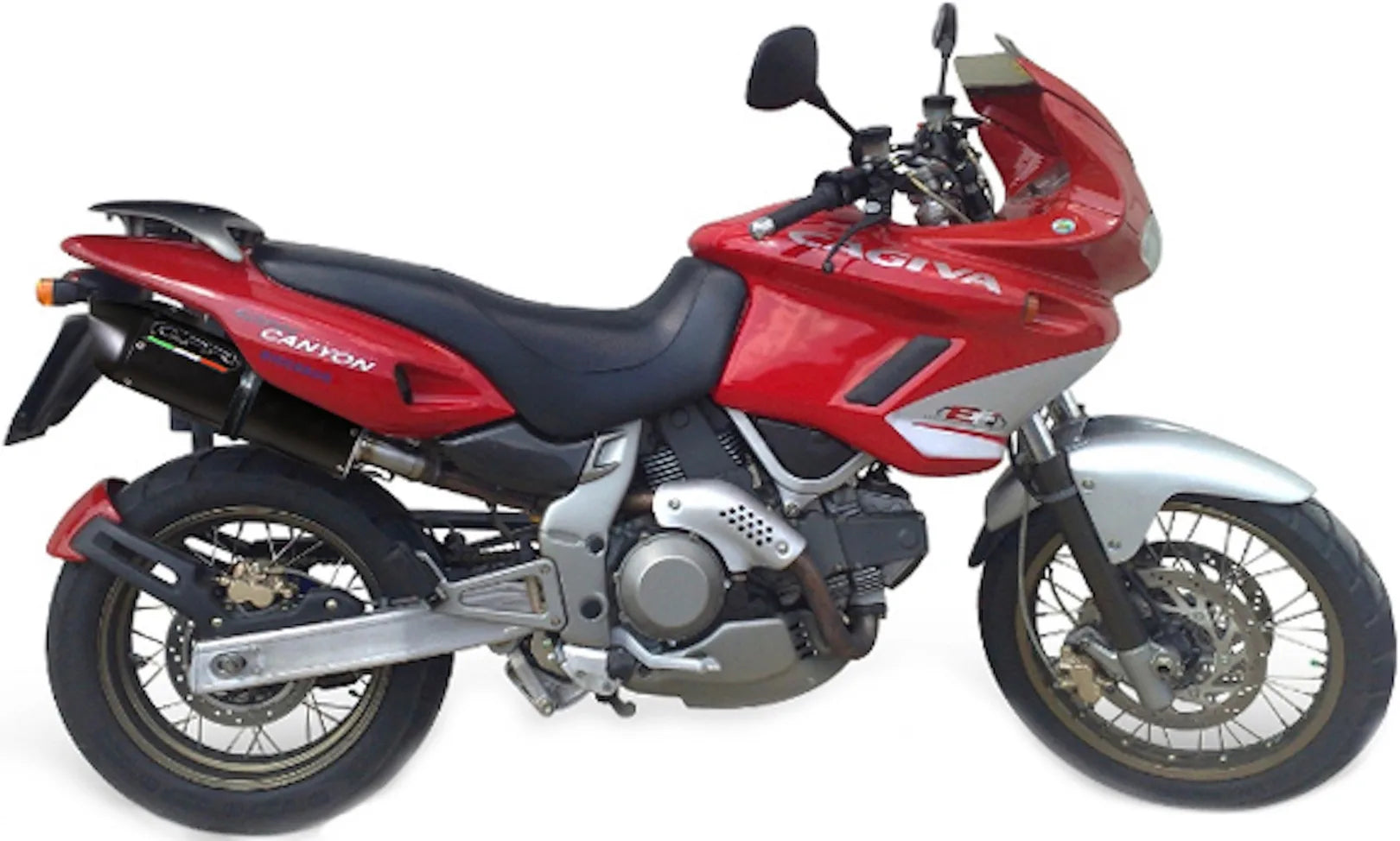 Doppio Terminale Di Scarico Con Omologazione Suono Furore Alluminio Nero - Gpr Compatibile Con Cagiva Gran Canyon (1998-2000)