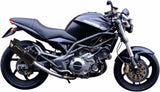 Dual Exhaust System With Sound Certification Furore Aluminium Black - Gpr Compatible With Cagiva Raptor 1000 (2000-2003)