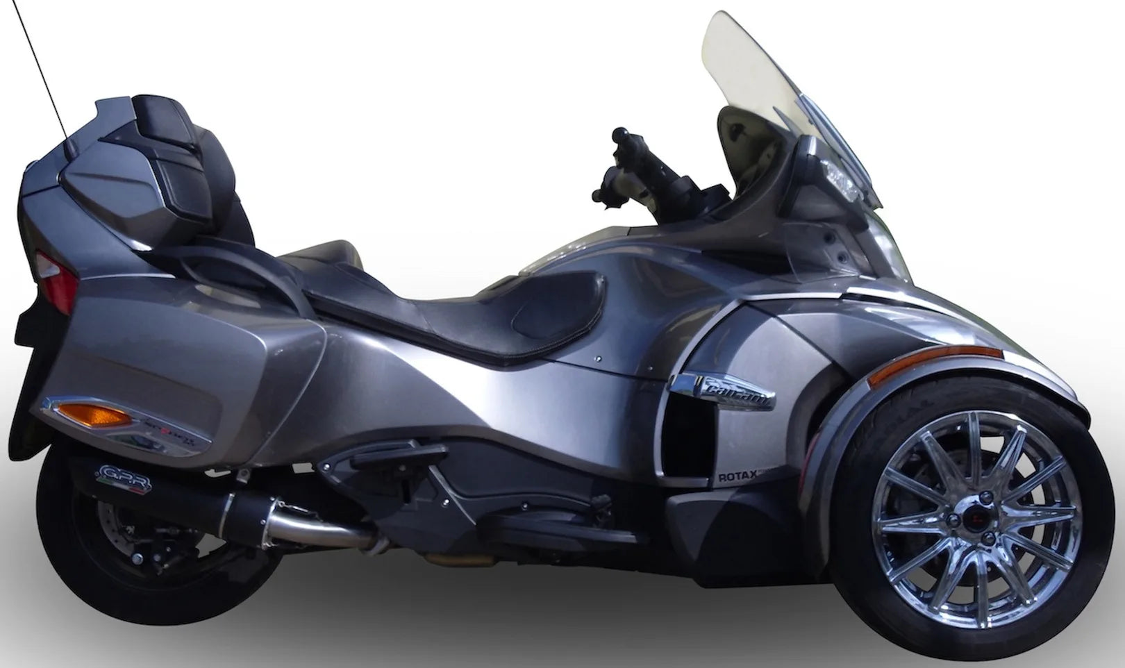 Terminale Di Scarico Con Omologazione Suono Furore Alluminio Nero - Gpr Compatibile Con Can Am Spyder 1000 Gs (2007-2009)