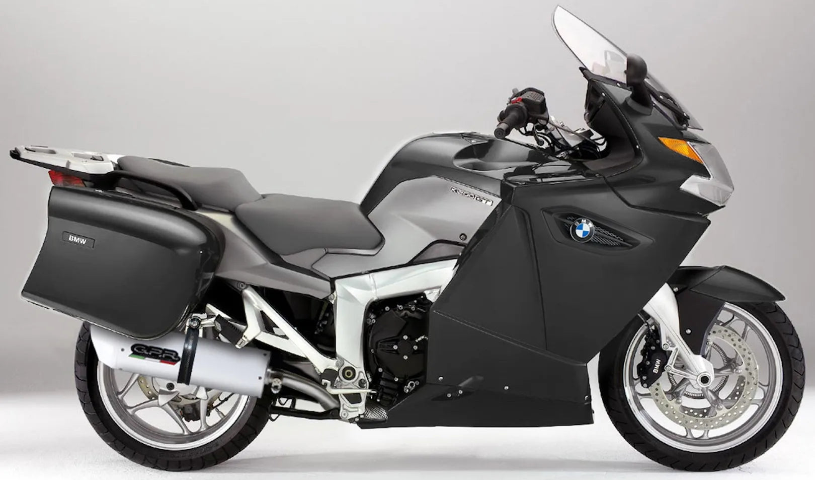 Impianto Di Scarico Completo Catalizzato E Con Omologazione Suono Albus Ceramic Alluminio Bianco - Gpr Compatibile Con Bmw K 1300 Gt (2009-2011)