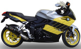 Complete Catalytic Exhaust System With Sound Certification Furore Aluminium Black - Gpr Compatible With Bmw K 1200 S - R (2004-2008)