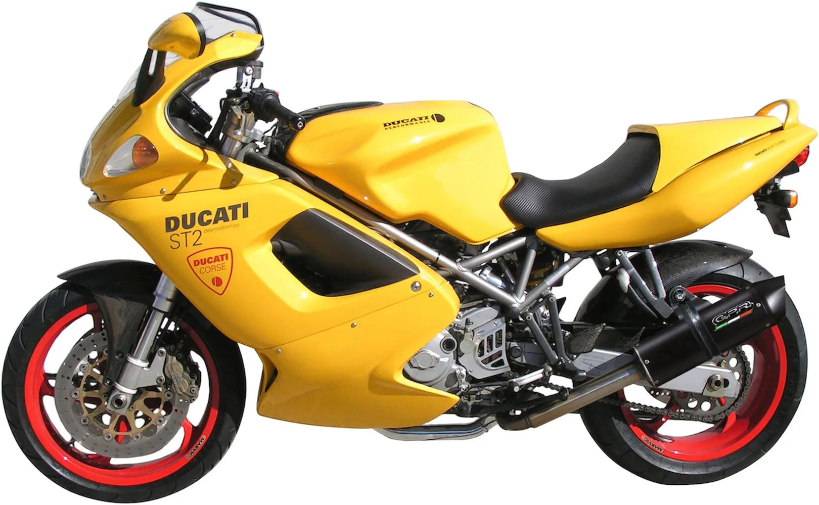 Doppio Terminale Di Scarico Catalizzato E Con Omologazione Suono Furore Alluminio Nero - Gpr Compatibile Con Ducati St4 - S (1999-2005)