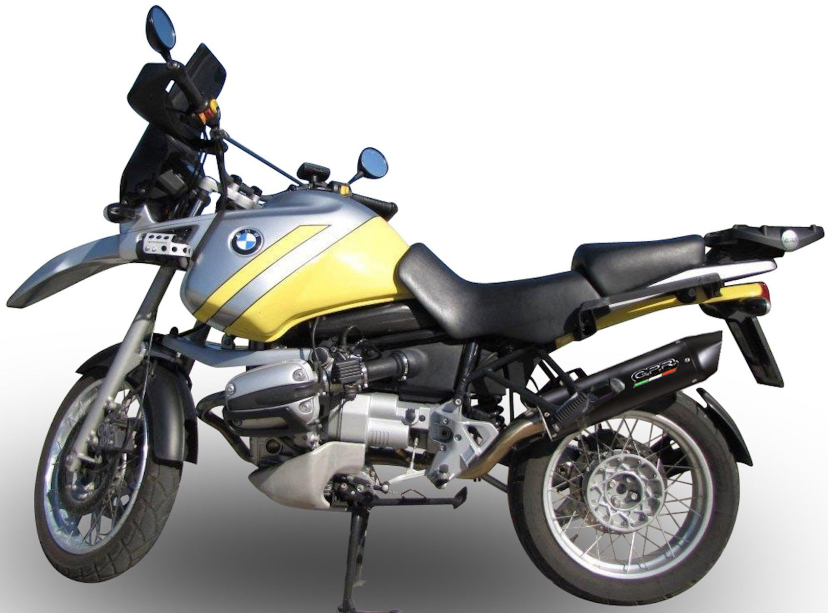 Complete Catalytic Exhaust System With Sound Certification Furore Aluminium Black - Gpr Compatible With Bmw R 1100 Gs - - Rt (1994-1998)