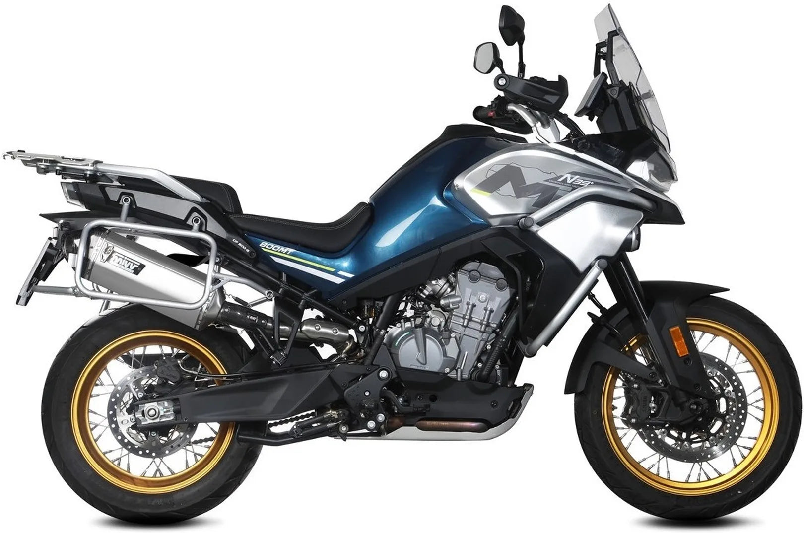 Terminale Di Scarico Con Omologazione Suono Speed Edge Inox Carbonio - Mivv Compatibile Con Cfmoto 800 Mt (2022-2024)