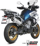 Terminale Di Scarico Con Omologazione Suono Speed Edge Inox Carbonio - Mivv Compatibile Con Cfmoto 800 Mt (2022-2024)
