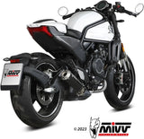 Terminale Di Scarico Con Omologazione Suono X-M1 Inox Nero - Mivv Compatibile Con Cfmoto 700 Cl-X (2023-2024)