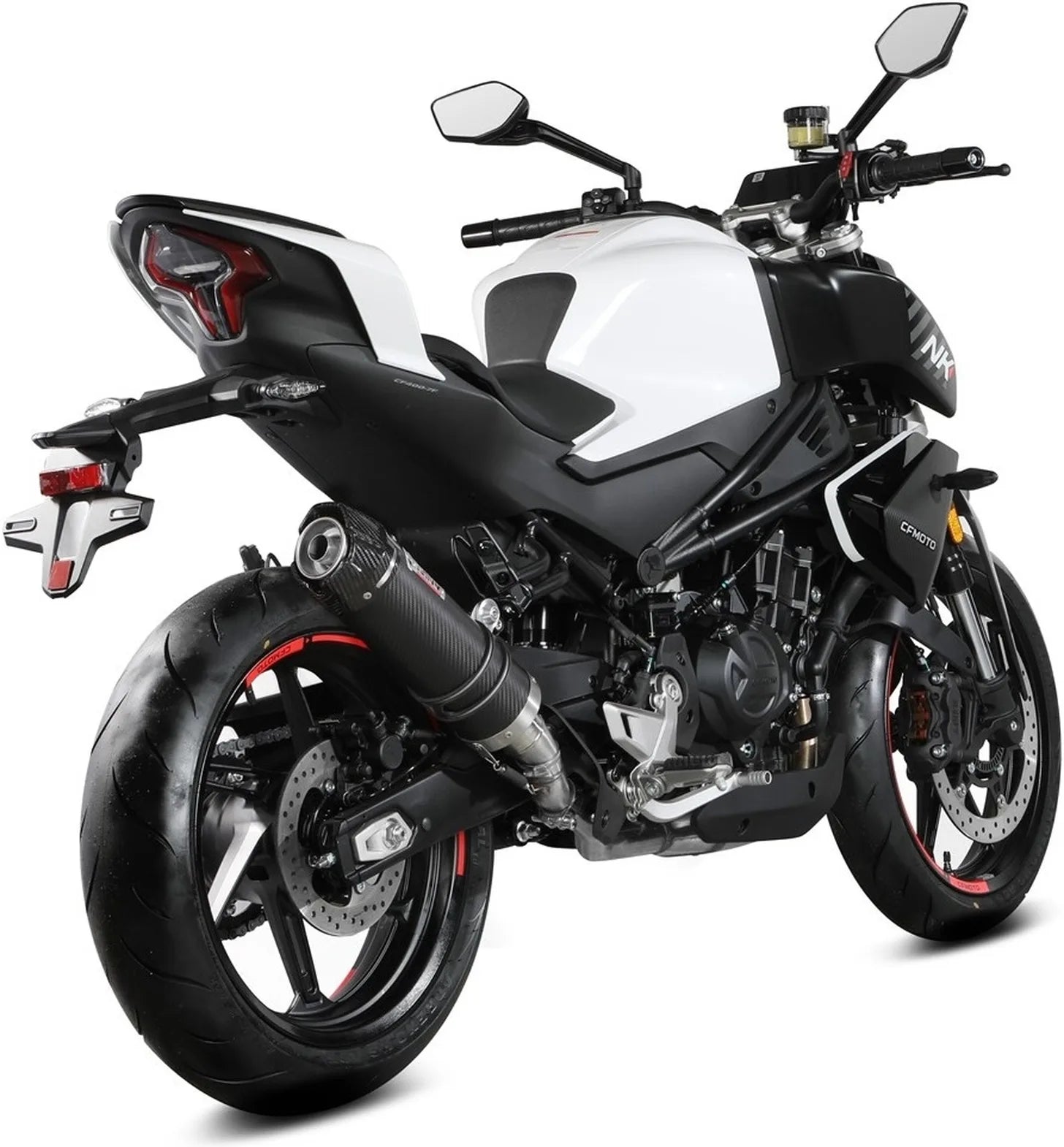 Terminale Di Scarico Con Omologazione Suono Gp Carbonio - Mivv Compatibile Con Cfmoto 450 Nk (2023-2024)