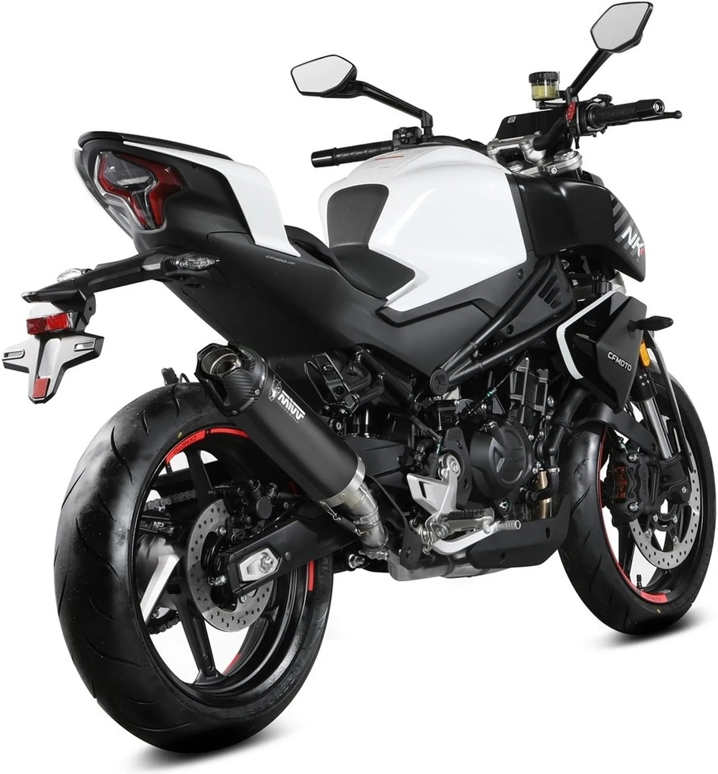 Terminale Di Scarico Con Omologazione Suono Ak-1 Inox Nero - Mivv Compatibile Con Cfmoto 450 Nk (2023-2024)