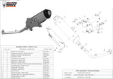 Impianto Di Scarico Completo Non Catalizzato E Con Omologazione Suono Urban Inox - Mivv Compatibile Con Honda Ps 125 (2006-2012)