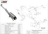 Complete Non-Catalytic Exhaust System With Sound Certification Urban Stainless Steel - Mivv Compatible With Kymco Xciting 400 (2013-2016)