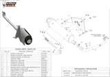 Complete Non-Catalytic Exhaust System With Sound Certification Urban Stainless Steel - Mivv Compatible With Kymco Xciting 300 (2007-2014)