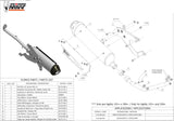 Complete Non-Catalytic Exhaust System With Sound Certification Urban Stainless Steel - Mivv Compatible With Kymco Agility 150 (2008-2012)