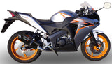 Impianto Di Scarico Completo Catalizzato E Con Omologazione Suono Furore Alluminio Nero - Gpr Compatibile Con Honda Cbr 125 R (2011-2016)