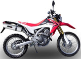 Impianto Di Scarico Completo Catalizzato E Con Omologazione Suono Albus Ceramic Alluminio Bianco - Gpr Compatibile Con Honda Crf 250 L (2013-2016)