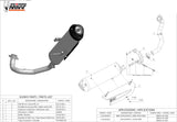Complete Catalytic Exhaust System With Sound Certification Urban Stainless Steel - Mivv Compatible With Piaggio Mp3 400 (2007-2011)