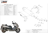Impianto Di Scarico Completo Catalizzato E Con Omologazione Suono Urban Inox - Mivv Compatibile Con Yamaha Majesty 400 (2007-2014)