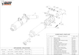Doppio Terminale Di Scarico Con Omologazione Suono Gp Carbonio - Mivv Compatibile Con Ducati Monster 1000 (2003-2005)