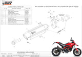 Non-Catalytic Exhaust Tip With Sound Certification Suono Stainless Steel Carbon - Mivv Compatible With Ducati Hypermotard 821 (2013-2015)