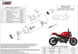Terminale Di Scarico Catalizzato E Con Omologazione Suono Gppro Inox Nero - Mivv Compatibile Con Ducati Monster 1200 (2014-2016)