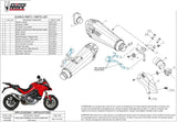 Exhaust Tip With Noise Certification Delta Race Steel Black Carbon - Mivv Compatible With Ducati Multistrada 1260 (2018-2020)