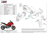 Terminale Di Scarico Con Omologazione Suono Delta Race Inox Nero Carbonio - Mivv Compatibile Con Ducati Multistrada 1200 (2015-2017)