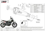 Non-Catalytic Exhaust Tip With Sound Certification Delta Race Steel Black Carbon - Mivv Compatible With Ducati Scrambler 800 (2015-2020)