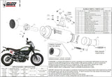 Terminale Di Scarico Non Catalizzato E Con Omologazione Suono Gppro Inox Nero - Mivv Compatibile Con Ducati Scrambler 800 (2015-2020)