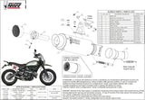 Non-Catalytic Exhaust Tip With Sound Certification Gppro Steel Black - Mivv Compatible With Ducati Scrambler 800 (2015-2020)