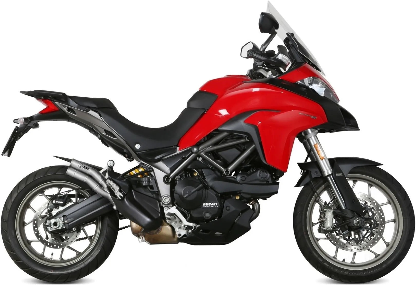 Terminale Di Scarico Con Omologazione Suono Double Gun Inox - Mivv Compatibile Con Ducati Multistrada 1200 Enduro (2016-2018)