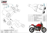 Dual Exhaust System Without Catalytic Converters And Without Sound Certification Mk3 Carbon - Mivv Compatible With Ducati Monster 1200 (2017-2021)