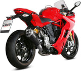 Terminale Di Scarico Non Catalizzato E Con Omologazione Suono Delta Race Inox Nero Carbonio - Mivv Compatibile Con Ducati Supersport 939 - S (2017-2020)