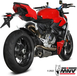 Terminale Di Scarico Catalizzato E Con Omologazione Suono Delta Race Inox Carbonio - Mivv Compatibile Con Ducati Panigale V2 (2020-2024)