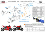 Non-Catalytic Exhaust Tip With Sound Certification Delta Race Stainless Steel Carbon - Mivv Compatible With Ducati Panigale V2 (2020-2024)