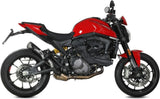 Terminale Di Scarico Con Omologazione Suono X-M5 Inox Nero Carbonio - Mivv Compatibile Con Ducati Monster + (2021-2024)