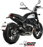 Terminale Di Scarico Catalizzato E Con Omologazione Suono X-M1 Inox Nero - Mivv Compatibile Con Ducati Scrambler 800 Icon (2021-2022)