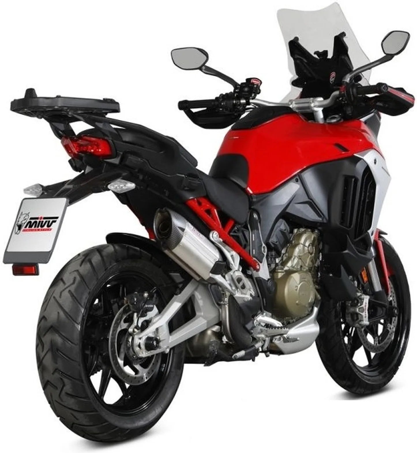 Terminale Di Scarico Con Omologazione Suono Suono Inox Carbonio - Mivv Compatibile Con Ducati Multistrada V4 1100 - S (2021-2024)