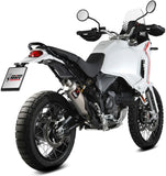 Terminale Di Scarico Con Omologazione Suono Dakar Titanio - Mivv Compatibile Con Ducati Desert-X (2022-2024)