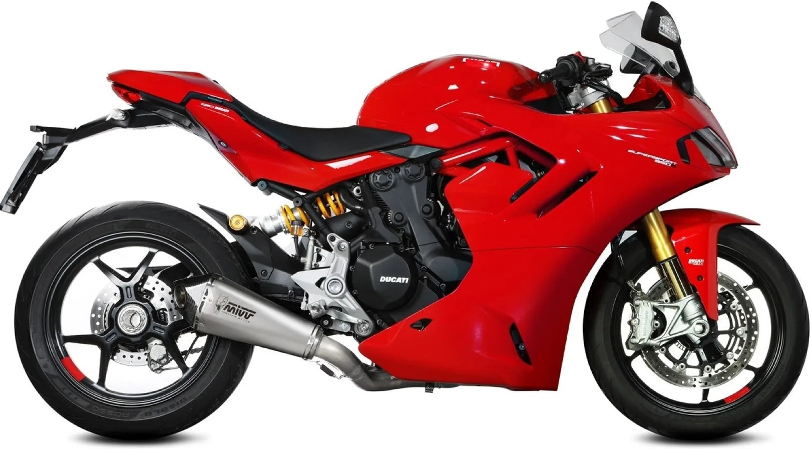 Terminale Di Scarico Catalizzato E Con Omologazione Suono Delta Race Inox Carbonio - Mivv Compatibile Con Ducati Supersport 950 - S (2021-2024)