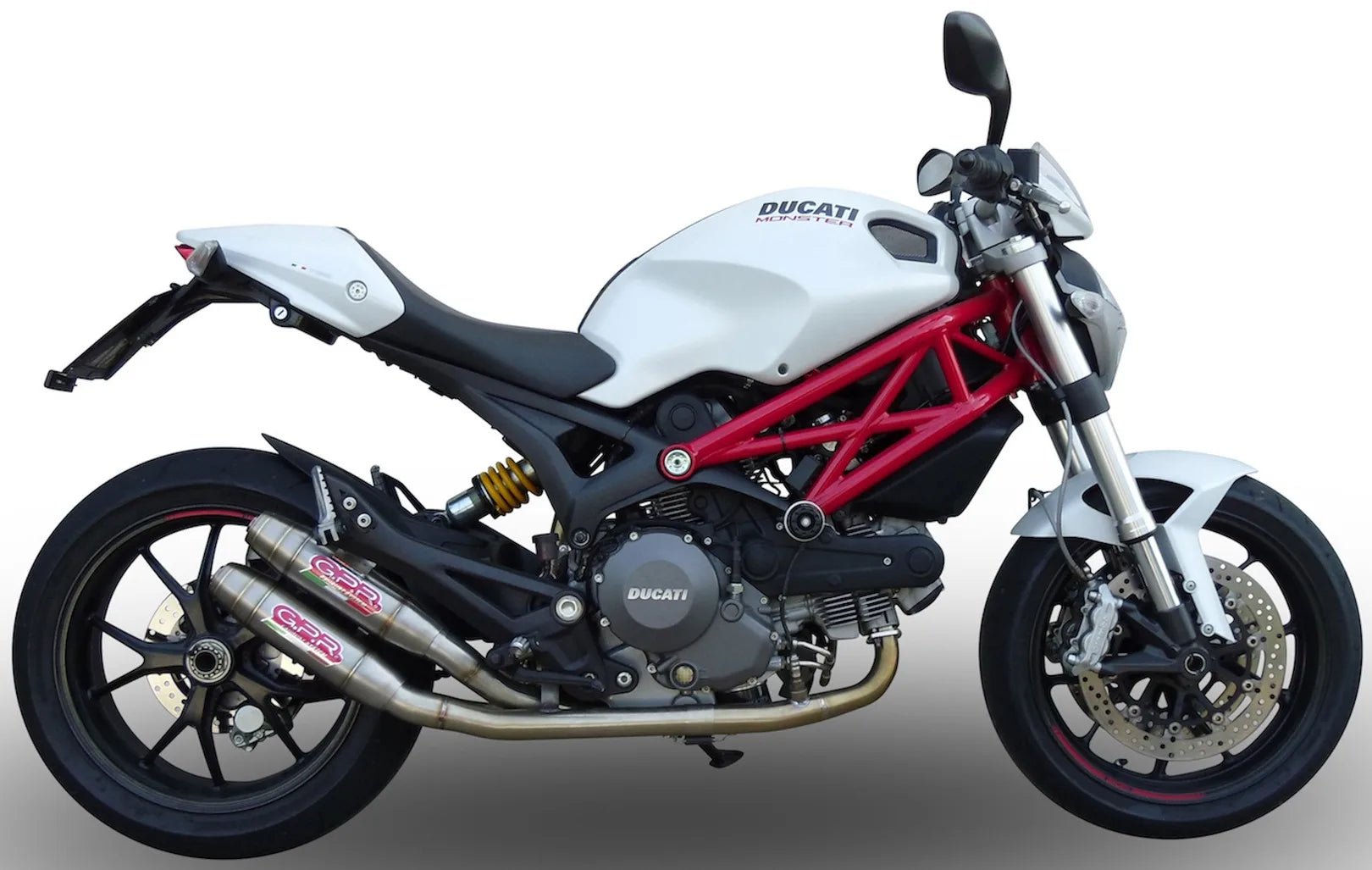 Impianto Di Scarico Completo Catalizzato E Con Omologazione Suono Deeptone Acciaio - Gpr Compatibile Con Ducati Monster 1100 (2009-2010)